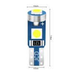 Led bec 3 smd 3030 soclu T5 pentru bord, de culoare alb